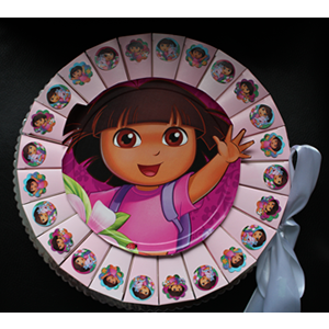 Dora Explorer traktatietaart 24 puntjes